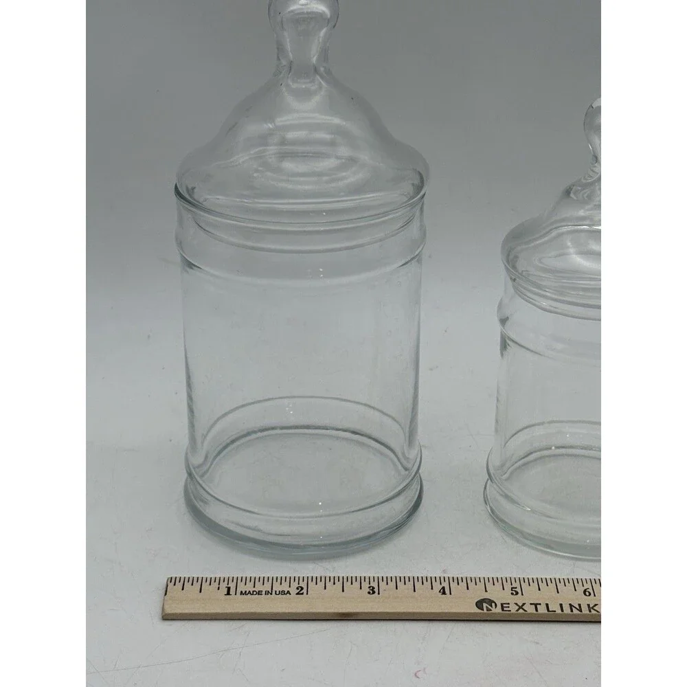 Bath & Body Works Clear Glass Apothecary Jars Set of 2 Discontinued